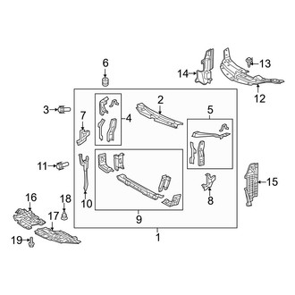 Toyota OE - Radiator Support (Hybrid LE / Hybrid SE / Hybrid XLE)