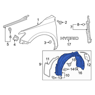 Toyota OE - Front Left Fender Splash Shield