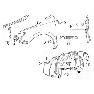 Toyota OE - Front Right Fender Splash Shield