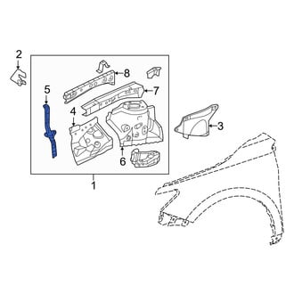 Toyota OE - Front Right Fender Apron Extension