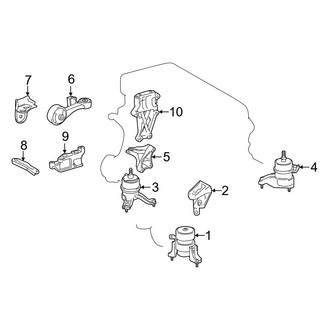 Toyota OE - Engine / Transaxle - Engine & Transmission Mounting (FULL HYBRID EV-GAS (FHEV))