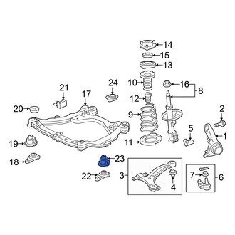 Toyota OE - Rear Right Engine Cradle Insulator
