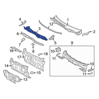 Toyota OE - Front Cowl Grille Panel