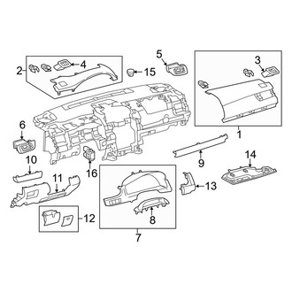 Toyota OE - Instrument Panel Components (FULL HYBRID EV-GAS (FHEV))