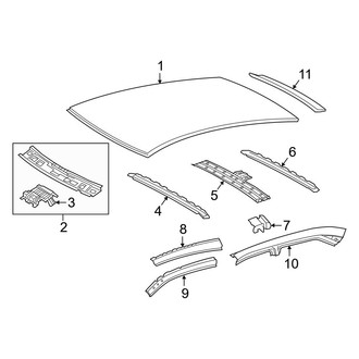 Toyota OE - Roof & Components (W/O Sunroof), (FULL HYBRID EV-GAS (FHEV))