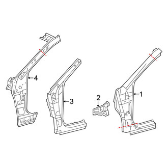 Toyota OE - Pillars, Rocker & Floor - Hinge Pillar (FULL HYBRID EV-GAS (FHEV))