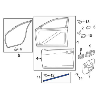 Toyota OE - Front Left Door Seal