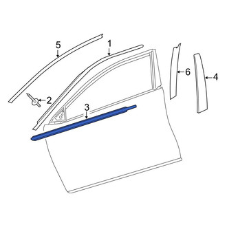 Toyota OE - Front Left Door Belt Molding