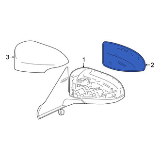 Toyota OE - Front Left Door Mirror Glass