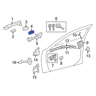 Toyota OE - Rear Outer Exterior Door Handle Pad