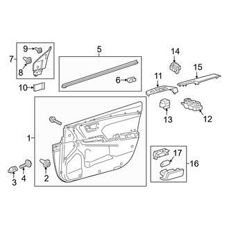 Toyota OE - Front Door - Interior Trim (Hybrid LE / Hybrid SE / Hybrid XLE)