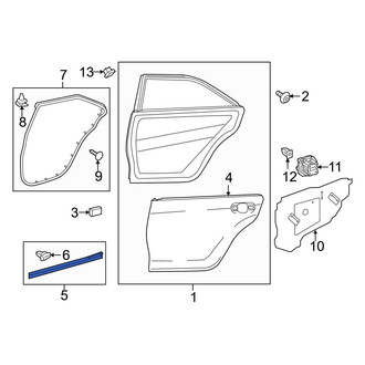 Toyota OE - Rear Left Door Seal