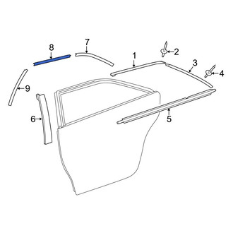 Toyota OE - Rear Center Right Black Out Tape
