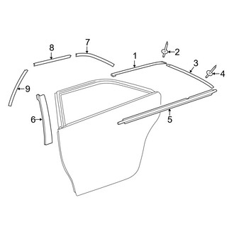Toyota OE - Rear Door - Exterior Trim (FULL HYBRID EV-GAS (FHEV))