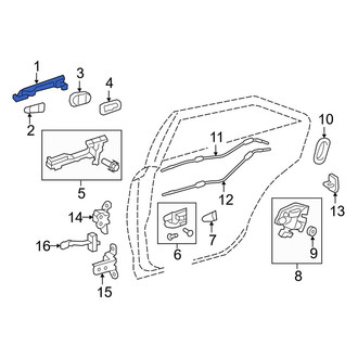 Toyota OE - Rear Outer Exterior Door Handle