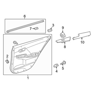 Toyota OE - Rear Door - Interior Trim (Hybrid LE / Hybrid SE / Hybrid XLE)