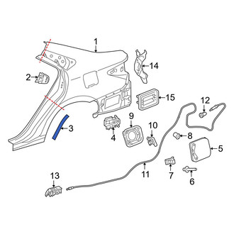 Toyota OE - Rear Right Stone Guard