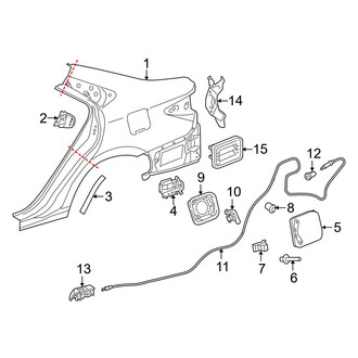 Toyota OE - Quarter Panel & Components (Hybrid LE / Hybrid SE / Hybrid XLE)