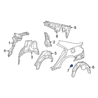 Toyota OE - Bumper Cover Retainer