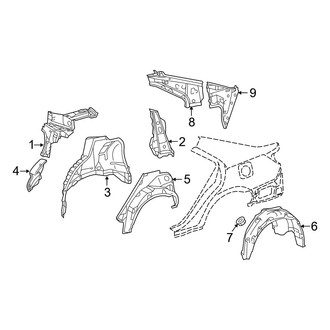 Toyota OE - Quarter Panel - Inner Structure (Hybrid LE / Hybrid SE / Hybrid XLE)