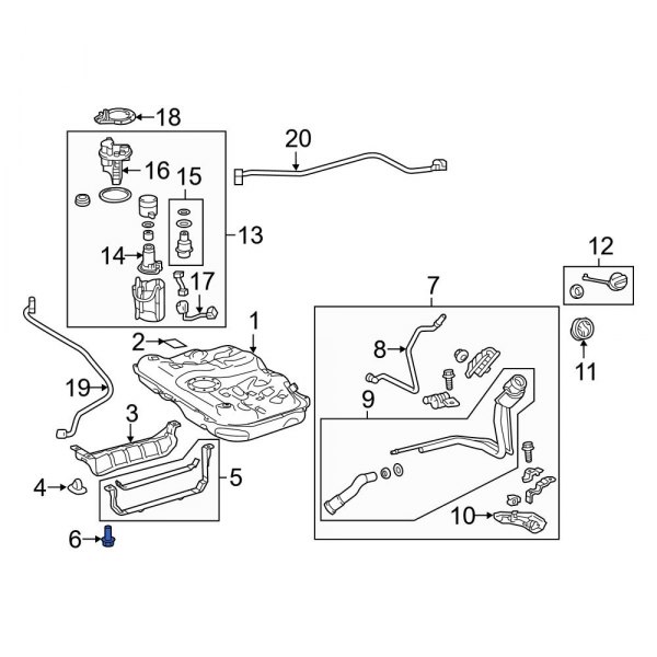 Fuel Tank Strap Bolt