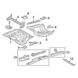 Toyota OE - Rear Body & Floor - Floor & Rails (Hybrid LE / Hybrid SE / Hybrid XLE)