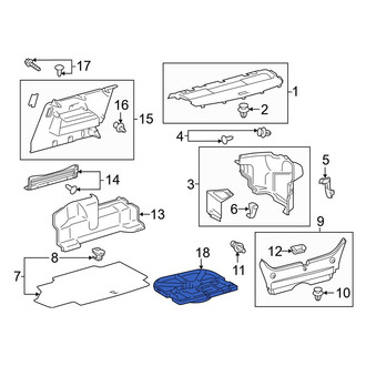 Toyota OE - Rear Trunk Floor Storage Box