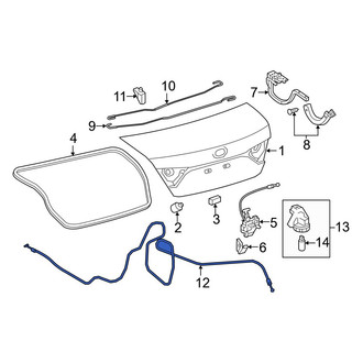 Toyota OE - Rear Deck Lid Release Cable