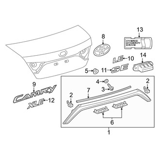Toyota OE - Trunk Lid - Exterior Trim