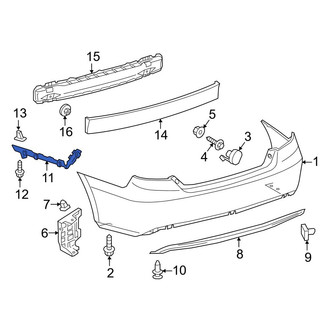 Toyota OE - Right Upper Bumper Cover Reinforcement