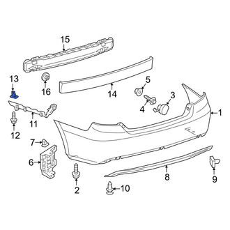 Toyota OE - Rear Bumper Cover Bracket