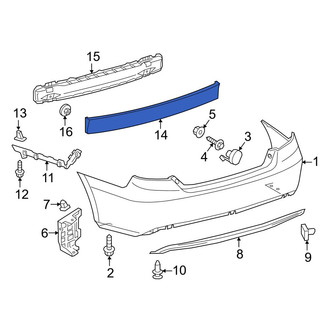 Toyota OE - Rear Bumper Impact Absorber