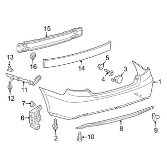 Toyota OE - Rear Bumper - Bumper & Components