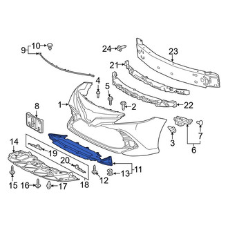 Toyota OE - Front Lower Radiator Support Air Deflector