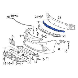 Toyota OE - Front Upper Bumper Impact Absorber