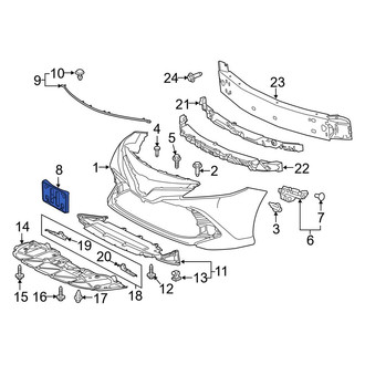 Toyota OE - Front License Plate Bracket