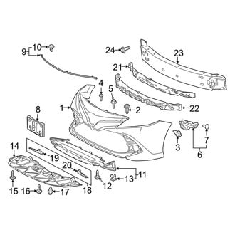 Toyota OE - Front Bumper & Grille - Bumper & Components (Hybrid LE / Hybrid XLE)