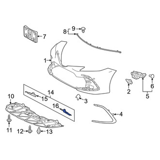 Toyota OE - Left Lower Bumper Cover Insulator