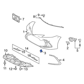 Toyota OE - Front Bumper Cover Insulator