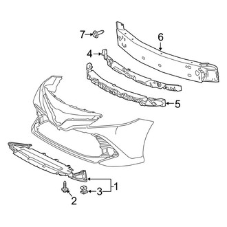 Toyota OE - Front Bumper & Grille - Bumper & Components (Bumper Support), (Hybrid LE / Hybrid XLE)