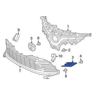 Toyota OE - Front Right Grille Molding