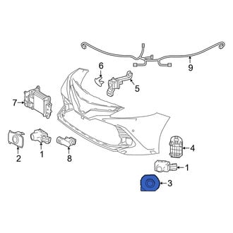 Toyota OE - Front Left Outer Parking Aid Sensor Housing