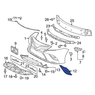 Toyota OE - Front Left Bumper Cover Spacer Panel