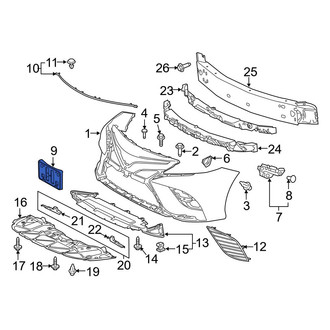 Toyota OE - Front License Plate Bracket