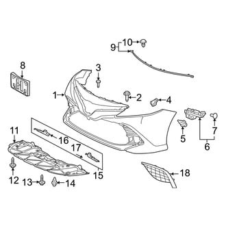 Toyota OE - Front Bumper & Grille - Bumper & Components (Sbumper Cover & Trim), (Hybrid SE / Hybrid SE Nightshade / Hybrid XSE)