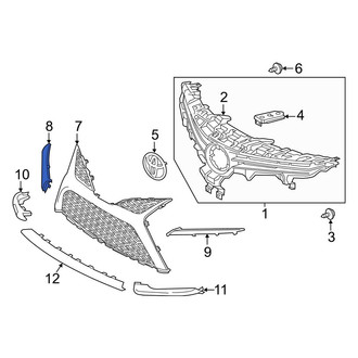 Toyota OE - Front Right Upper Grille Molding