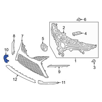 Toyota OE - Front Right Lower Grille Molding