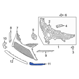 Toyota OE - Front Left Lower Grille Molding