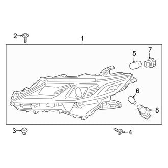 Toyota OE - Front Lamps - Headlamp Components (W/O Full LED), (FULL HYBRID EV-GAS (FHEV))