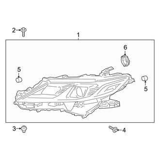 Toyota OE - Front Lamps - Headlamp Components (With Full LED, W/O Adaptive), (FULL HYBRID EV-GAS (FHEV))